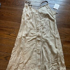 Forever 21 Tan Button-Down Mini Dress